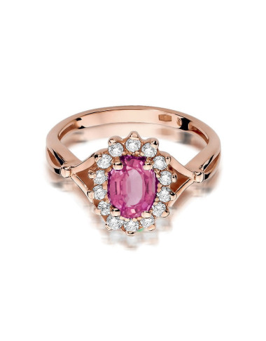 Pierscionek W0182-TOPAZ RÓŻOWY