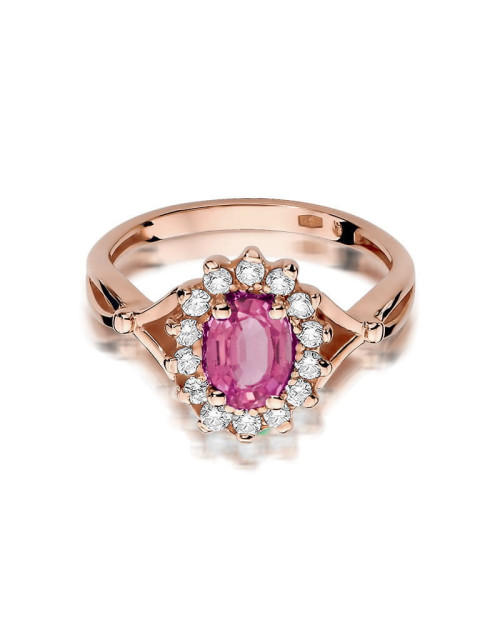Pierscionek W0182-TOPAZ RÓŻOWY