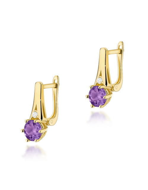 KOLCZYKI K0572, AMETYST 1,0ct