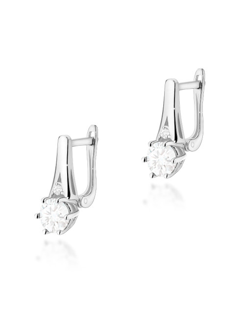 KOLCZYKI K0572, BIAŁY SZAFIR 1,2ct