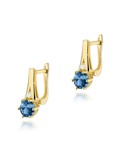 KOLCZYKI K0572, TOPAZ LONDON BLUE 1,0ct