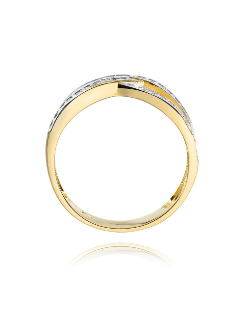 Pierscionek W215-CZARNE BRYLANTY