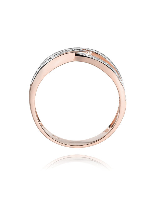 Pierscionek W215-CZARNE BRYLANTY