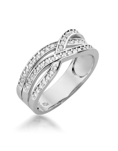 Pierscionek W215-CZARNE BRYLANTY