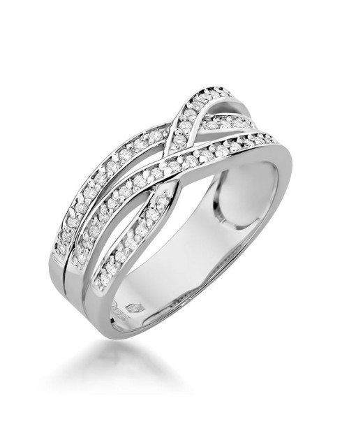 Pierscionek W215-CZARNE BRYLANTY