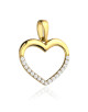 Zawieszka złota serce z częścią cyrkonii (Gramatura: 0.74)