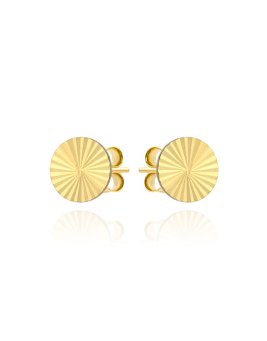 Kolczyki złote pełne kółka diamentowane (Gramatura: 0.89)