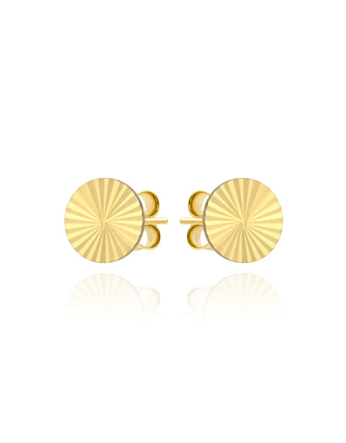 Kolczyki złote pełne kółka diamentowane (Gramatura: 0.89)