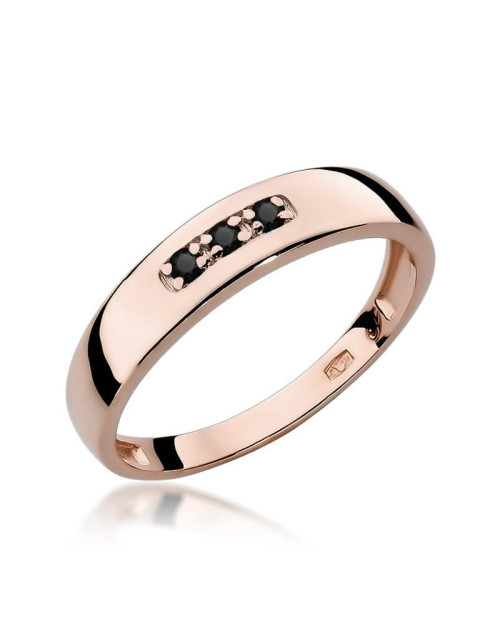 Pierscionek W0235-CZARNY DIAMENT