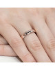 Pierscionek W0235-CZARNY DIAMENT