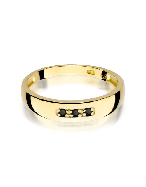 Pierscionek W0235-CZARNY DIAMENT