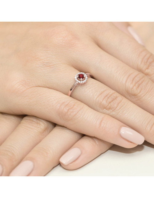 Pierscionek W0238-RUBIN