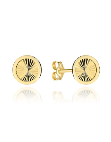 Kolczyki złote kółka w gładkiej oprawie (Gramatura: 0.89)