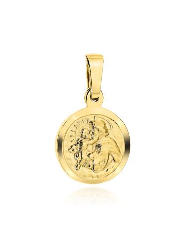 Medalik złoty święty Józef z dzieciątkiem (Gramatura: 1.36)