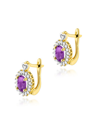 KOLCZYKI K0312, AMETYST 1,6ct