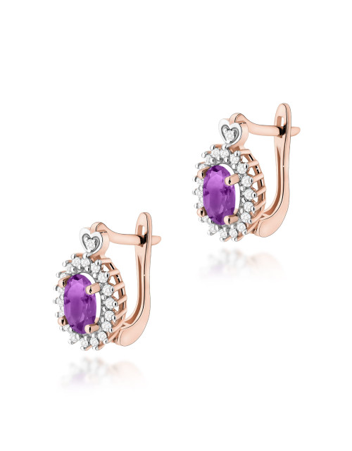 KOLCZYKI K0312 AMETYST 1,6ct