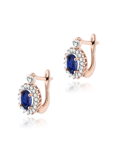 KOLCZYKI K0312R, SZAFIR 1,40ct