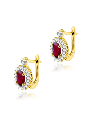 KOLCZYKI K0312, RUBIN 1,20ct