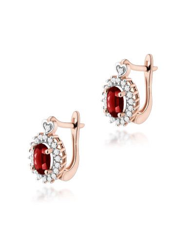 KOLCZYKI K0312 GRANAT 1,0ct