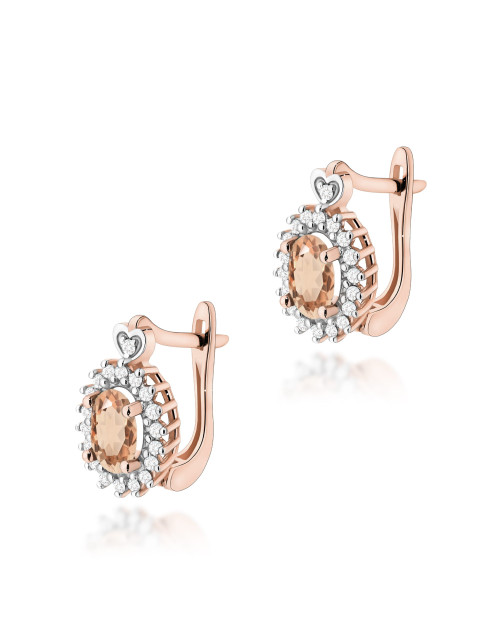 KOLCZYKI K0312 MORGANIT 0,80ct