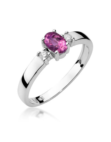 Pierscionek W0264-SZAFIR RÓŻOWY