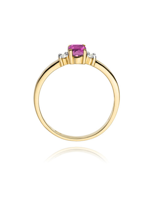 Pierscionek W0264-SZAFIR RÓŻOWY