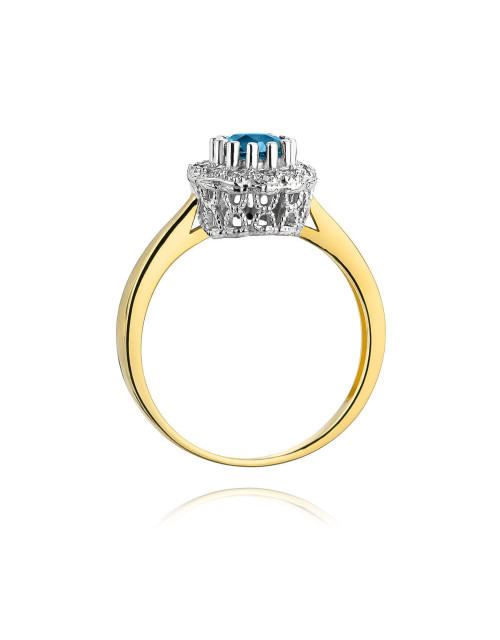 Pierscionek W0284-TOPAZ LONDON BLUE