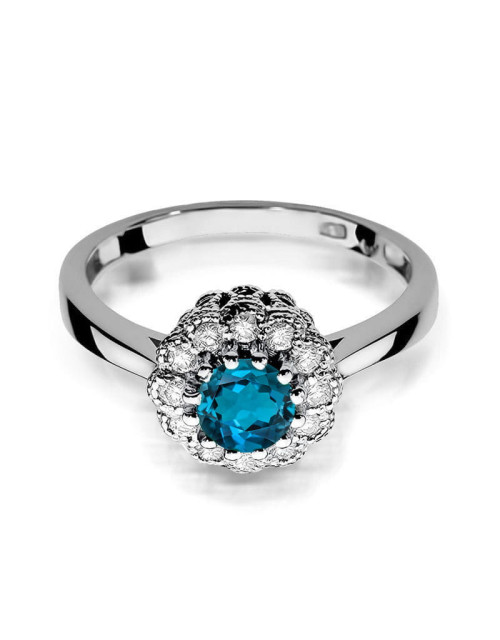 Pierscionek W0284-TOPAZ LONDON BLUE
