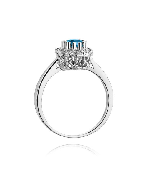 Pierscionek W0284-TOPAZ LONDON BLUE
