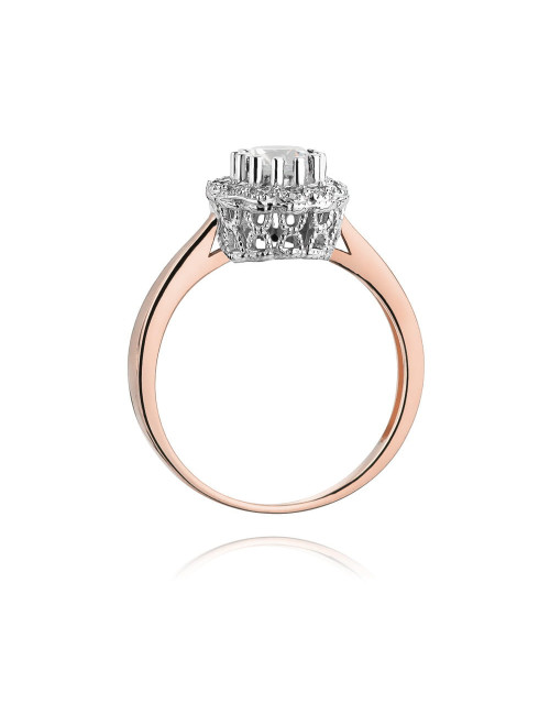 Pierscionek W0284-SZAFIR BIAŁY