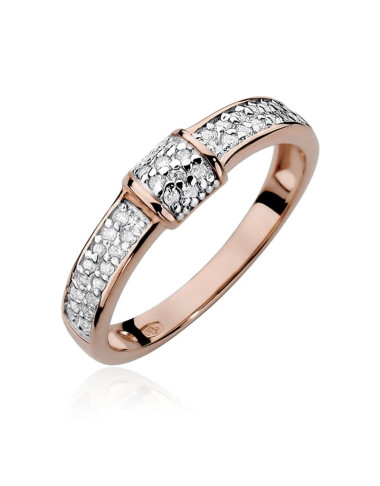 Pierscionek W297-CZARNE BRYLANTY