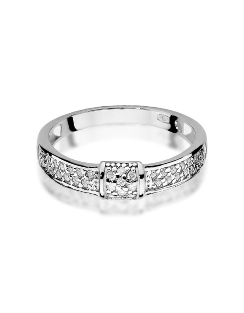 Pierscionek W297-CZARNE BRYLANTY