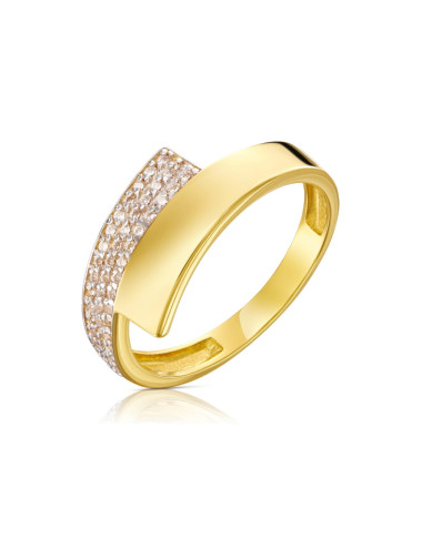 Pierścionek złoty z wysadzanymi cyrkoniami (Rozmiar: 17 pr. 585 Gramatura: 2.15)