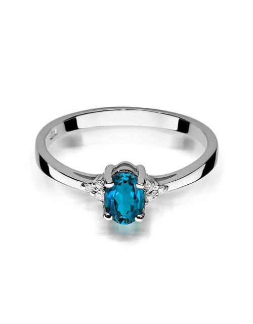Pierscionek W0301-TOPAZ LONDON BLUE