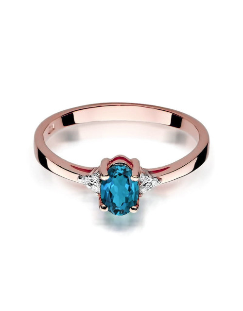Pierscionek W0301-TOPAZ LONDON BLUE