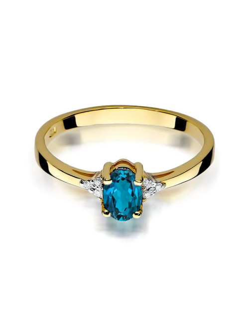 Pierscionek W0301-TOPAZ LONDON BLUE