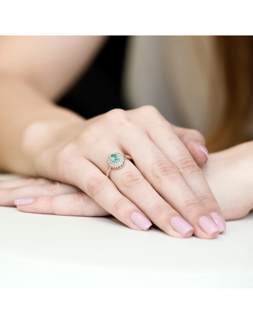 Pierścionek W303-SZMARAGD