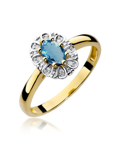 Pierścionek W0304-TOPAZ LONDON BLUE