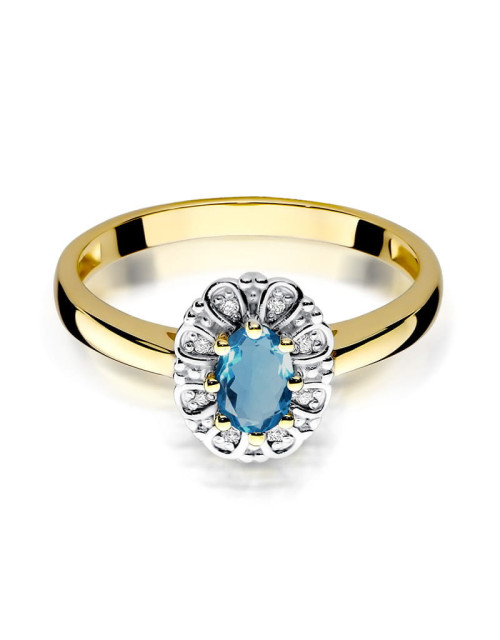 Pierścionek W0304-TOPAZ LONDON BLUE