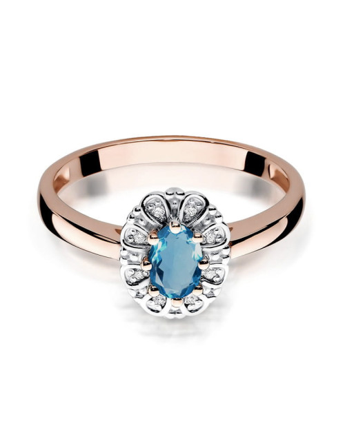 Pierścionek W0304-TOPAZ LONDON BLUE