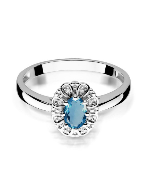 Pierścionek W0304-TOPAZ LONDON BLUE