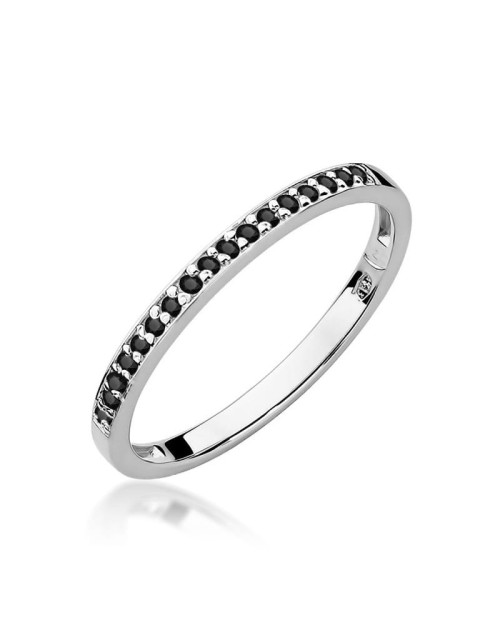 Pierscionek W0306- CZARNE BRYLANTY 0,09ct