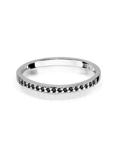 Pierscionek W0306- CZARNE BRYLANTY 0,09ct