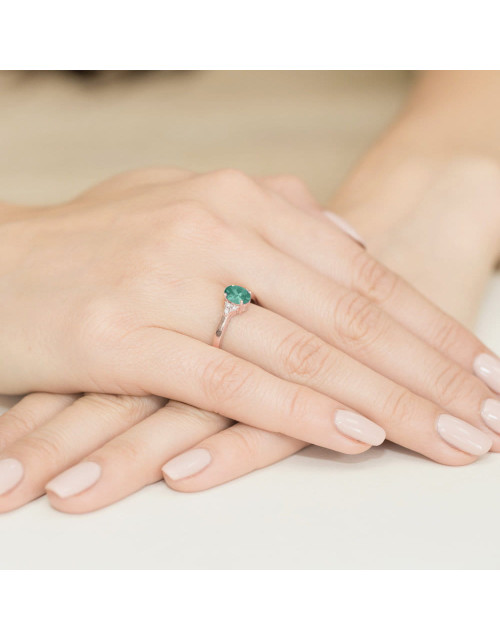 Pierścionek W303-SZMARAGD