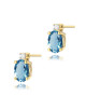 KOLCZYKI K0001 TOPAZ LONDON BLUE