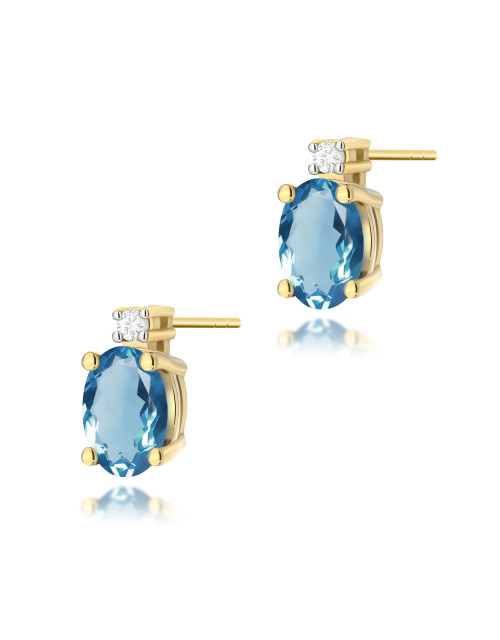 KOLCZYKI K0001 TOPAZ LONDON BLUE