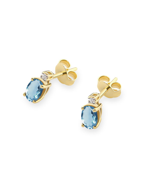 KOLCZYKI K0001 TOPAZ LONDON BLUE