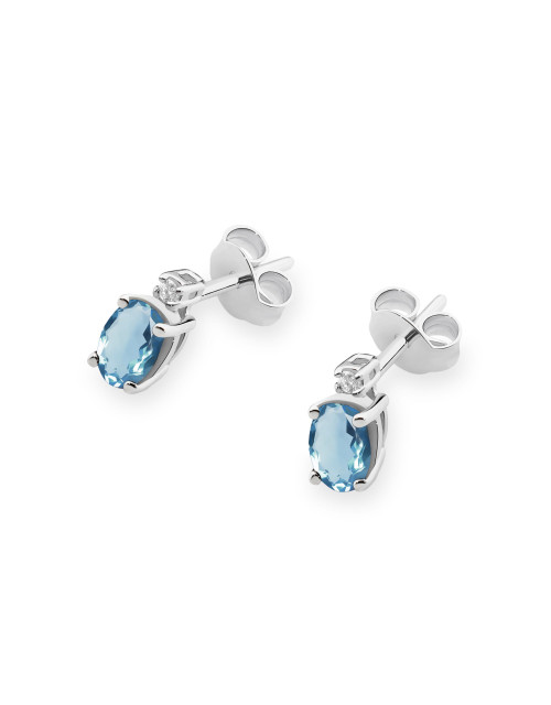 KOLCZYKI K0001 TOPAZ LONDON BLUE