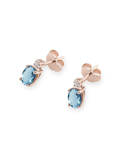 KOLCZYKI K0001 TOPAZ LONDON BLUE