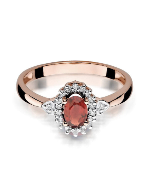 Pierścionek W0312-Granat